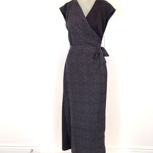 CAbi Black and White Maxi Dress